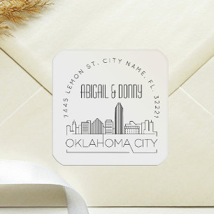 Oklahoma City Wedding Pre-Addressed Envelope Seal