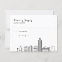 Oklahoma City Wedding | Stylized Skyline RSVP