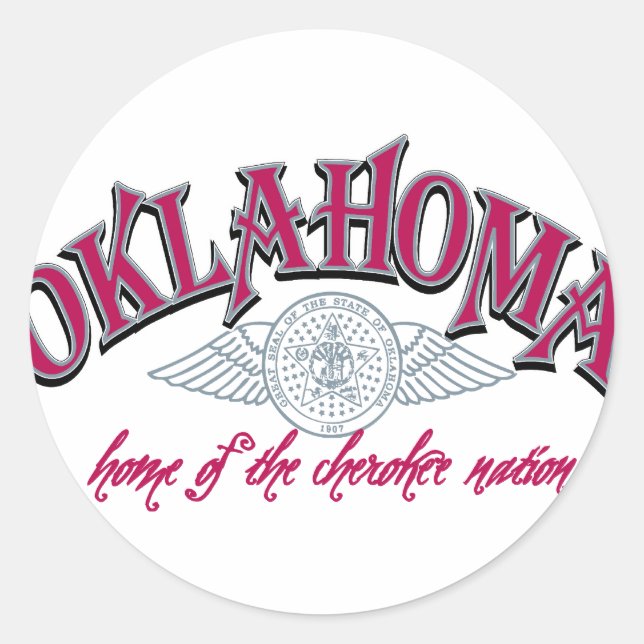 Oklahoma Classic Round Sticker (Front)