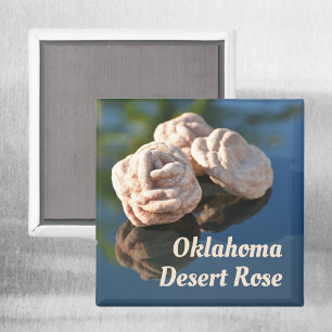Oklahoma Desert Rose Sand Quartz Rock Magnet