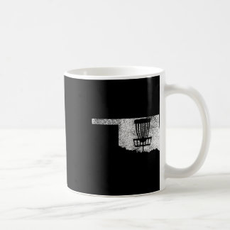 Oklahoma Disc Golf State With Basket Distressed Gr Coffee Mug