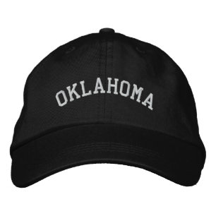 Oklahoma Embroidered Adjustable Cap Black