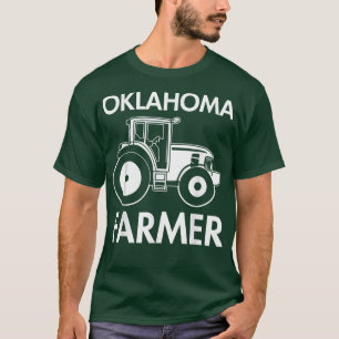 Oklahoma Farmer Vintage Men Tractor Farm Local Fo T-Shirt