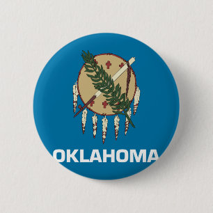 Oklahoma Flag 6 Cm Round Badge