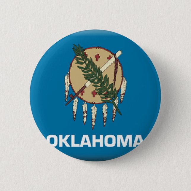 Oklahoma Flag 6 Cm Round Badge (Front)