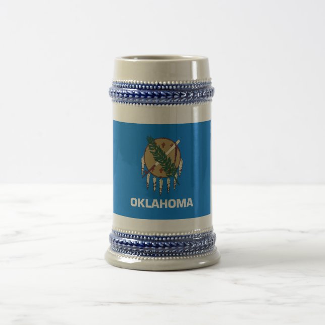OKLAHOMA FLAG BEER STEIN (Center)