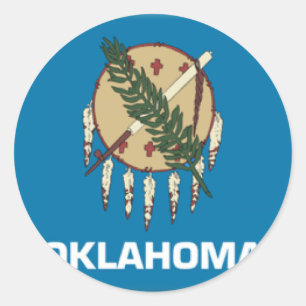 Oklahoma Flag Classic Round Sticker