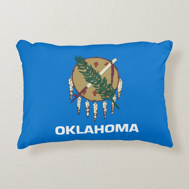 Oklahoma Flag Decorative Cushion (Front)