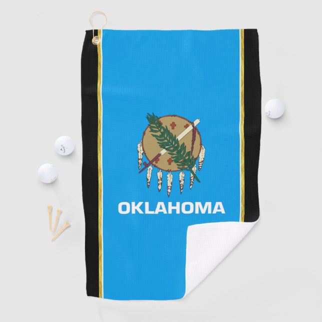 Oklahoma flag golf towel (InSitu)