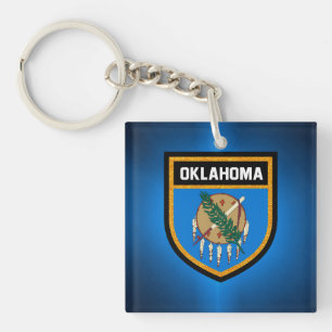 Oklahoma  Flag Key Ring