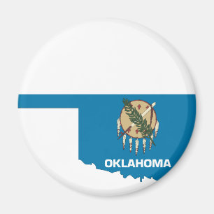 Oklahoma Flag Map Magnet