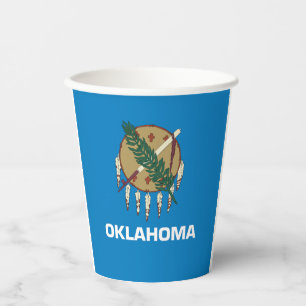 Oklahoma flag paper cups