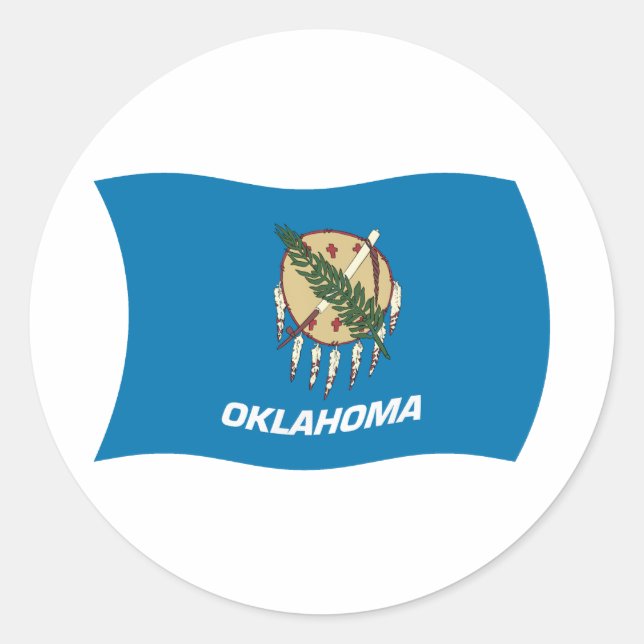 Oklahoma Flag Sticker (Front)