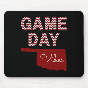Oklahoma Football Game Day Vibes Fall Tailgate Mouse Pad