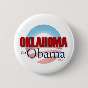 OKLAHOMA for Obama 6 Cm Round Badge