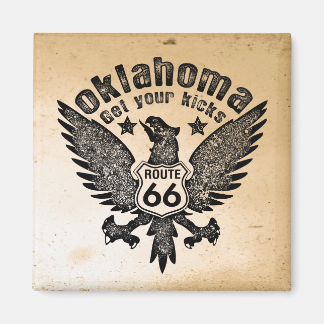 Oklahoma Get Your Kicks Magnet (Front)