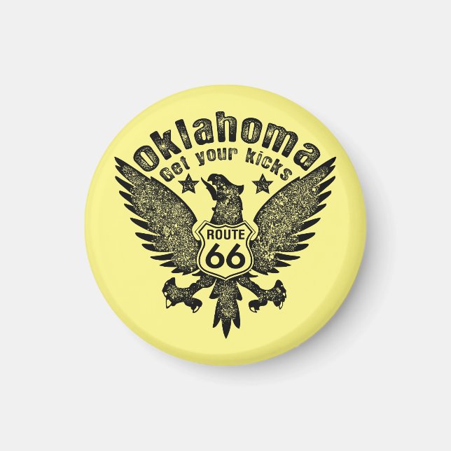 Oklahoma Get Your Kicks Magnet (Front)