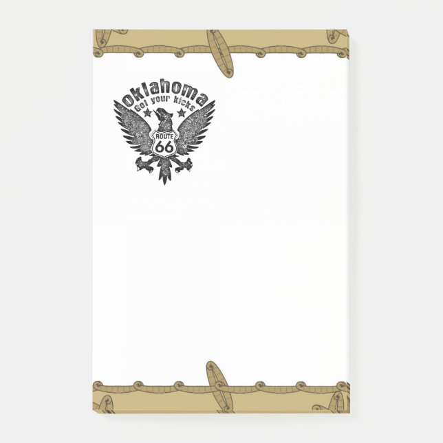 Oklahoma Get Your Kicks Post-it Notes (Front)