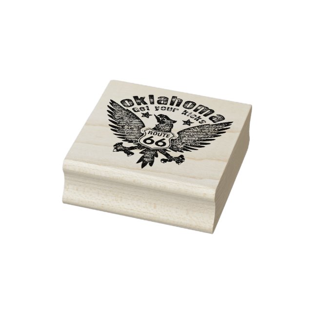 Oklahoma Get Your Kicks Rubber Stamp (Stamp)
