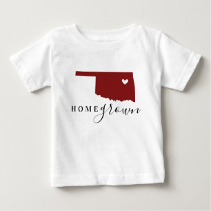 Oklahoma Home Grown Crimson and Black Baby T-Shirt