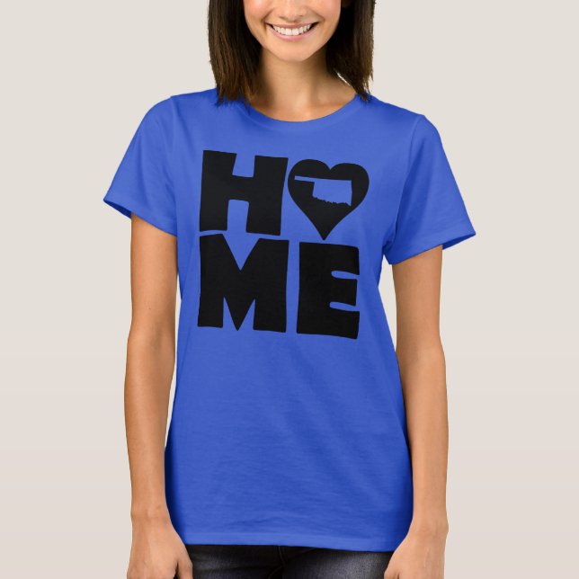 Oklahoma Home Heart State Tees T-Shirt (Front)