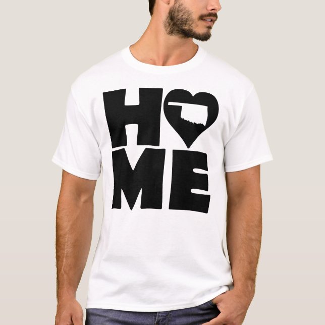 Oklahoma Home Heart State Tees T-Shirt (Front)