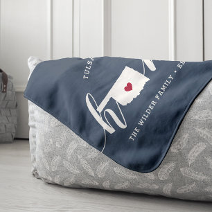 Oklahoma Home State Personalised Sherpa Blanket