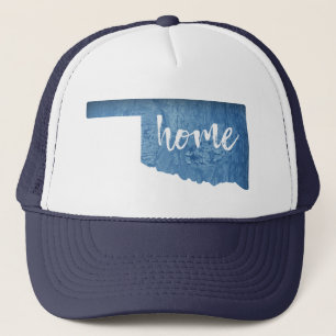 Oklahoma Home Wood Grain Trucker Hat