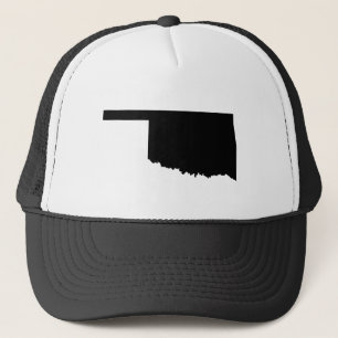 Oklahoma in Black and White Trucker Hat