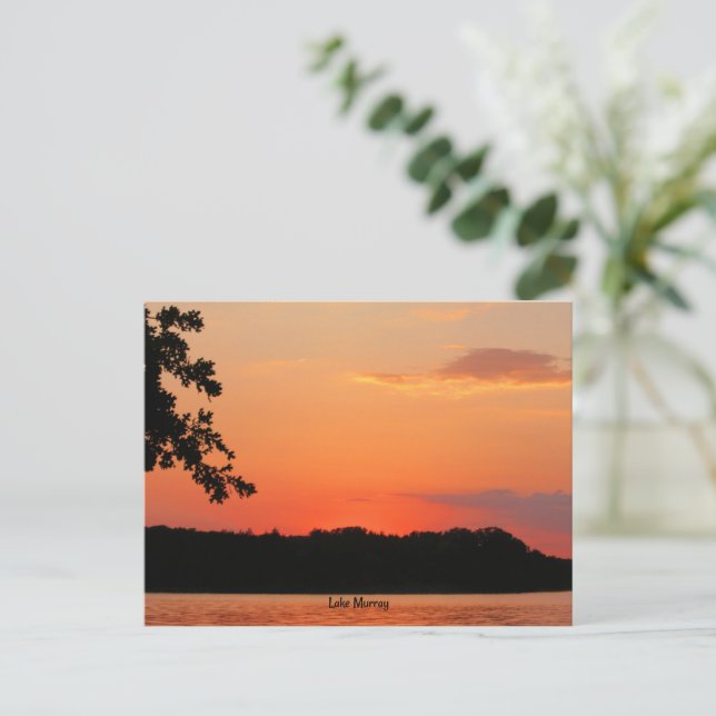 Oklahoma, Lake Murray Sunset Postcard (Standing Front)