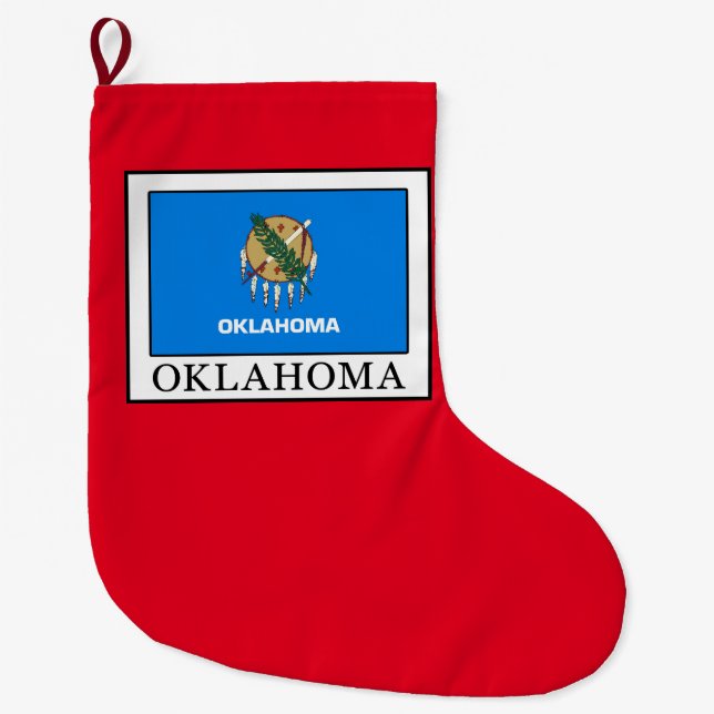 Oklahoma Large Christmas Stocking (Front)