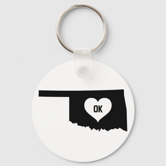 Oklahoma Love Key Ring (Front)