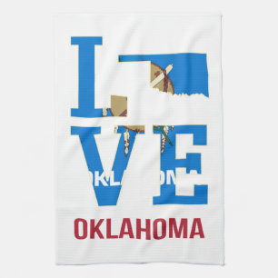 Oklahoma Love USA State Tea Towel