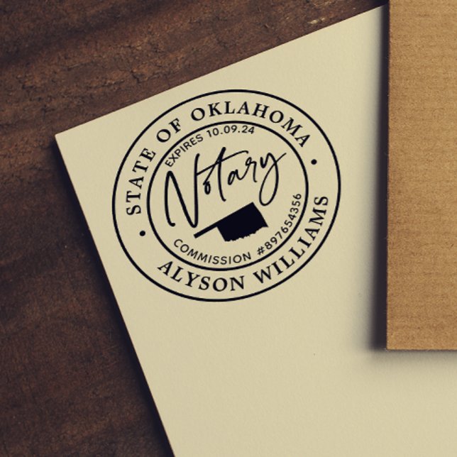Oklahoma Modern Notary Public   Self-inking Stamp (Creator Uploaded)