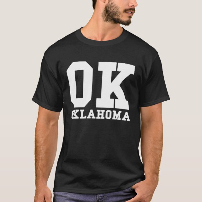 Oklahoma  OK  Minimalistic Pocket  Classic T-Shirt (Front)