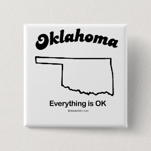OKLAHOMA - "OKLAHOMA STATE MOTTO" T-shirts and Gea 15 Cm Square Badge