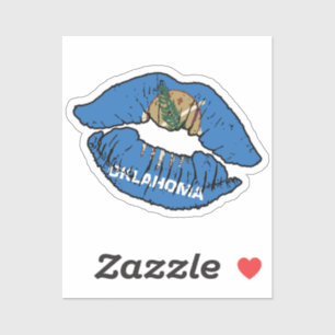 Oklahoma Oklahoman Lipstick Love Flag