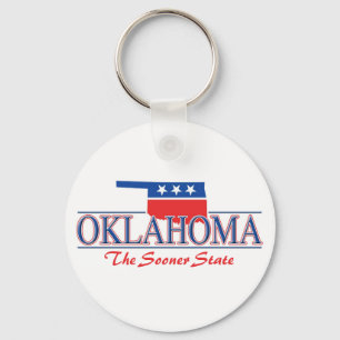 Oklahoma Patriotic Keychain