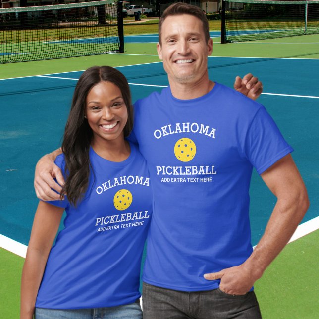 Oklahoma Pickleball Add Club Partner Name Custom T-Shirt (Creator Uploaded)