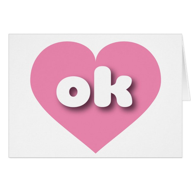 Oklahoma pink heart - mini love (Front Horizontal)
