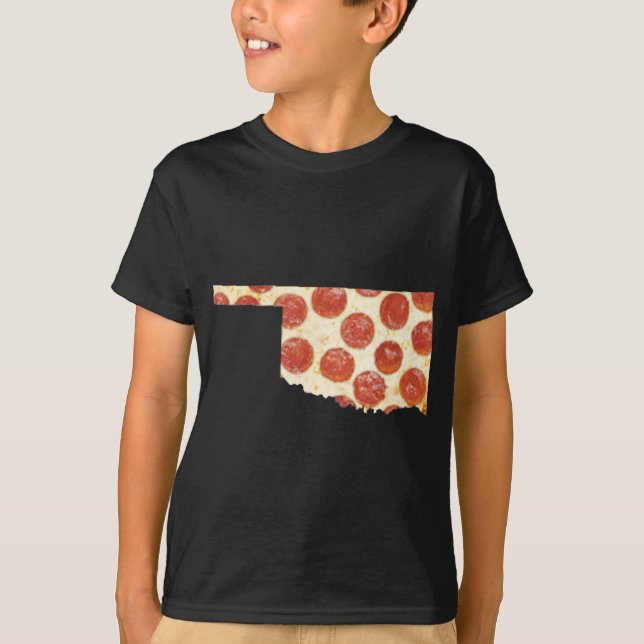 OKLAHOMA PIZZA PEPPERONI PIZZA STATE T-Shirt (Front)