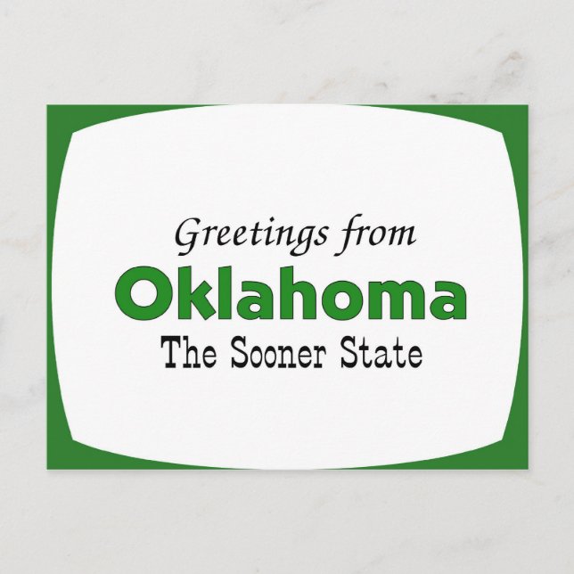 Oklahoma Postcard (Front)