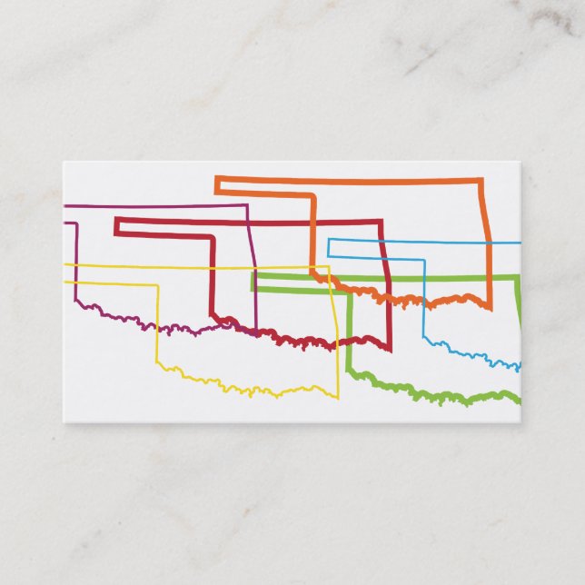 oklahoma pride blur business card (Front)