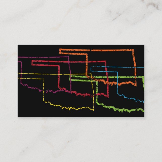 oklahoma pride blur business card (Front)