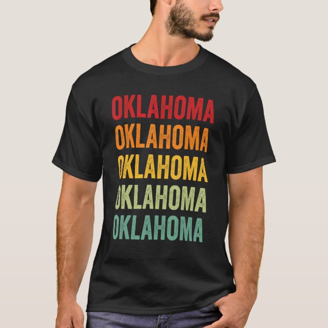 Oklahoma Rainbow  Oklahoma State T-Shirt (Front)
