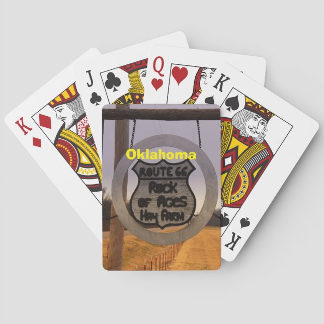 Oklahoma Route 66  Playing Cards (Back)