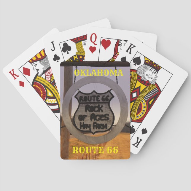 Oklahoma Route 66 Playing Cards (Back)