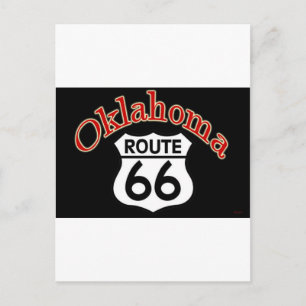Oklahoma Route 66 Shield Postcard