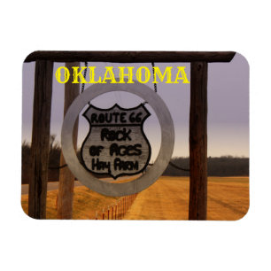 OKLAHOMA Route 66 Square MAGNET!!! Magnet