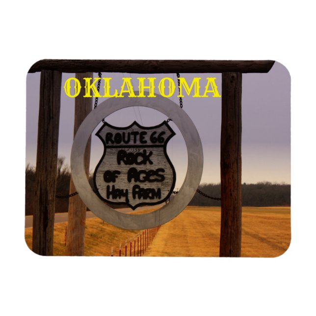 OKLAHOMA Route 66 Square MAGNET!!! Magnet (Horizontal)